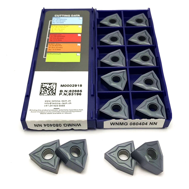 WNMG080404 WNMG080408 NN LT10 utensile per tornitura CNC per la lavorazione di parti in acciaio materiale PVD con lame in lega dura utensile da taglio per tornio