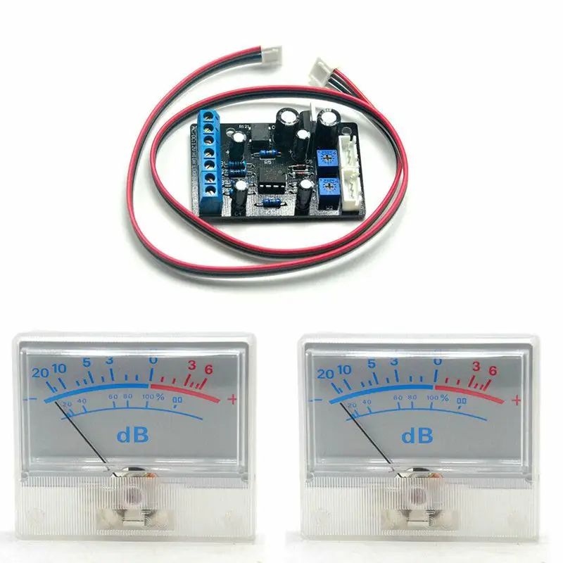 2pcs P-55 VU Medidor de teste Detector de cabeçalho de nível DB com 1 unidade placa de driver TA7318P