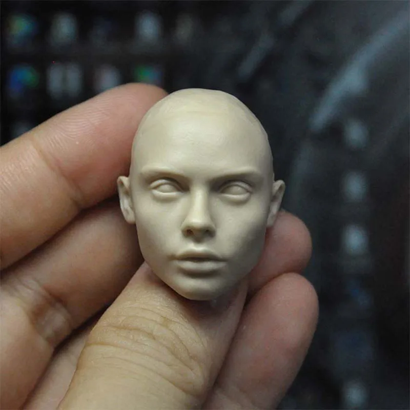 Unpainted 1/6 Vera Head Sculpt Special Warfare Female Soldier Head Carving Face Model Fit 12'' Action Figure Body