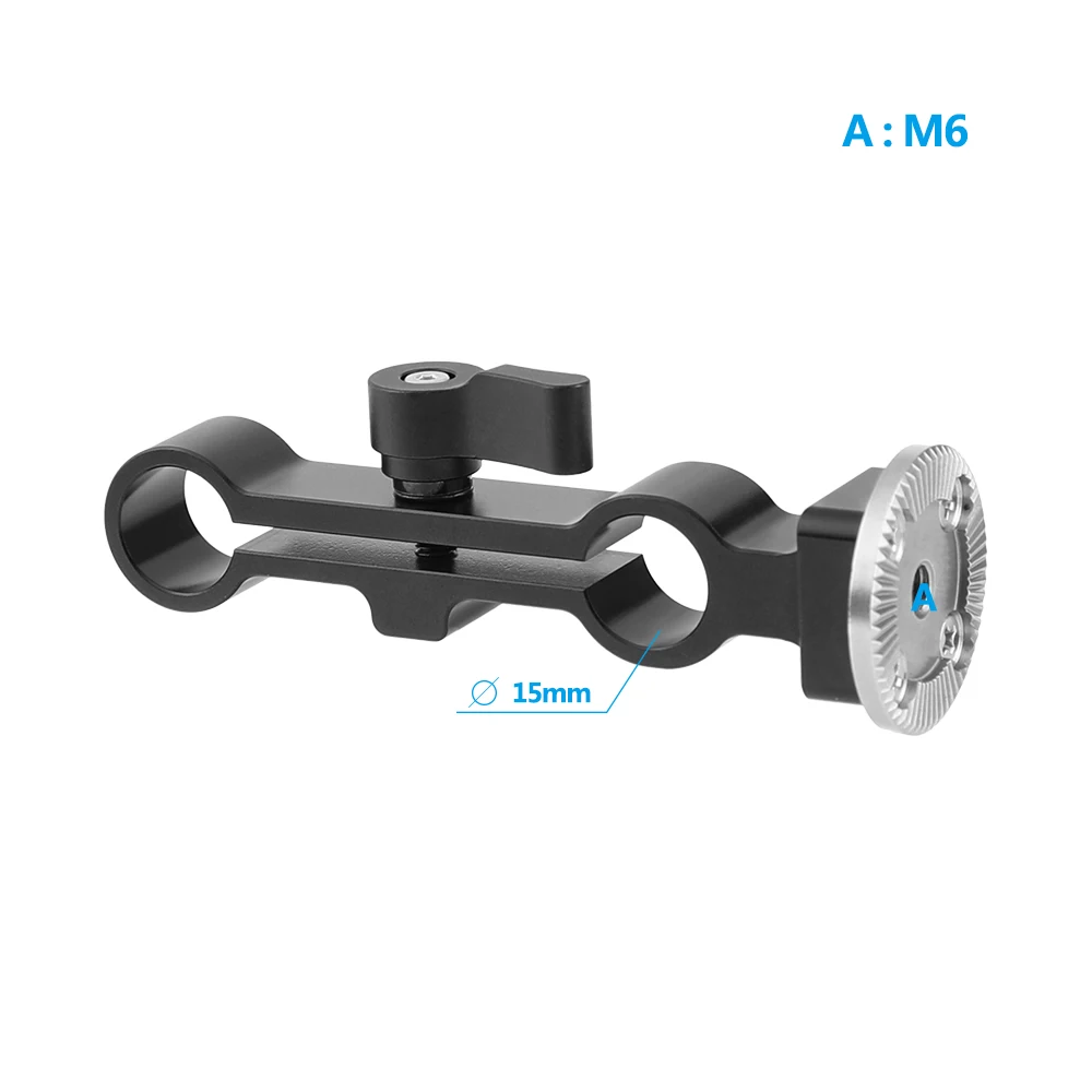 KIMRIG 15Mm Đôi Thanh Kẹp Có M6 ARRI Phong Cách Dây Gắn 15Mm Cần Kẹp Arri Rosetter Khóa Phối Ren lỗ Cho Studio Ảnh