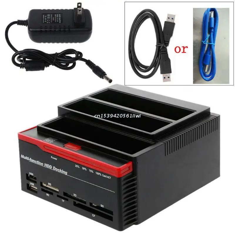 

USB3.0 To IDE External 2.5"/3.5" HDD Hard Docking Station Card Reader Dropship