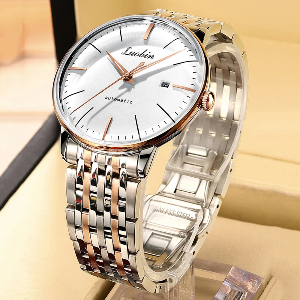 Luobin Watch Men\'s Mechanical Watch Top Luxury Brand Automatic Watches Fashion Business Luminous Waterproof Wristwatch New 2021