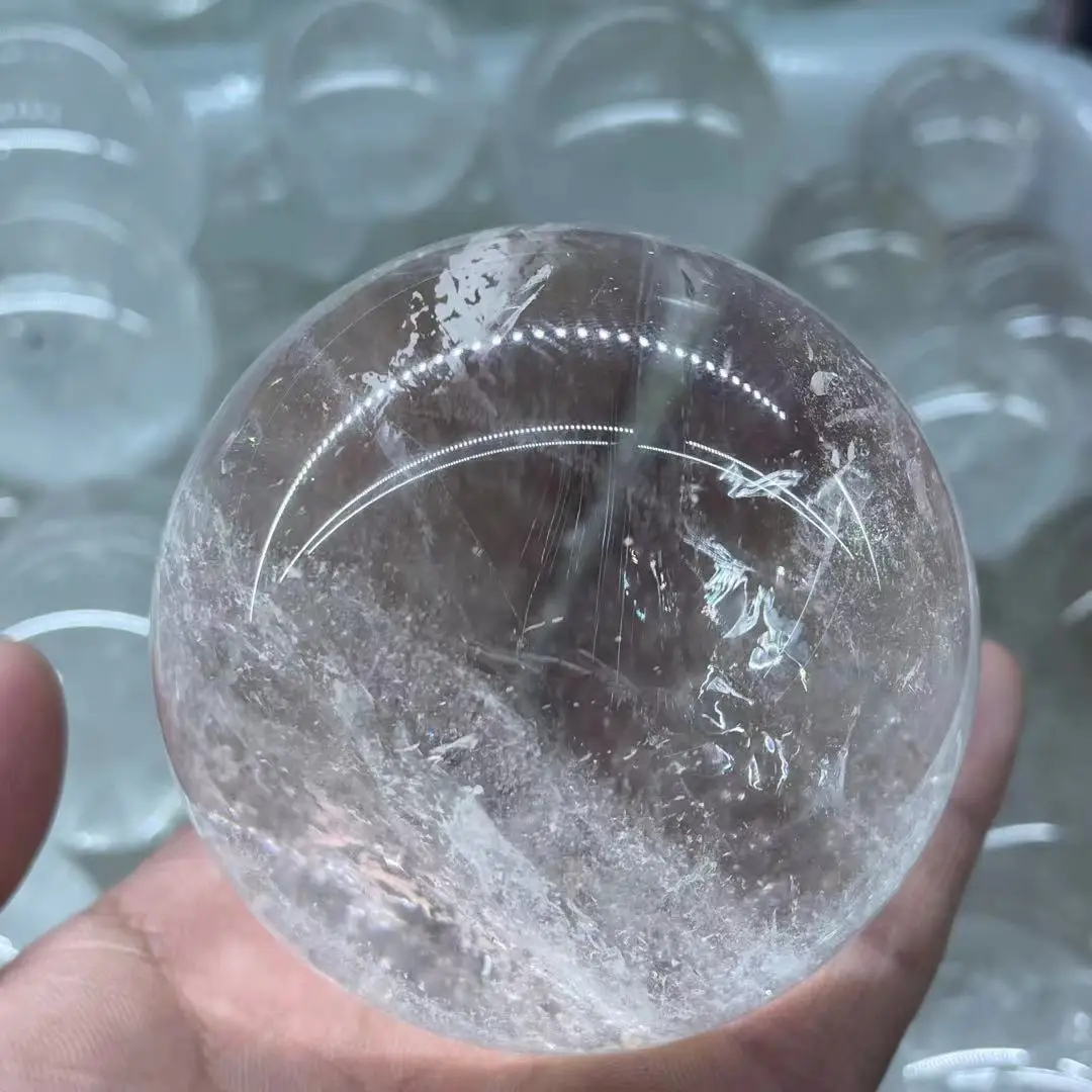 

58-66mm Natural clear quartz ball White quartz healing energy ball