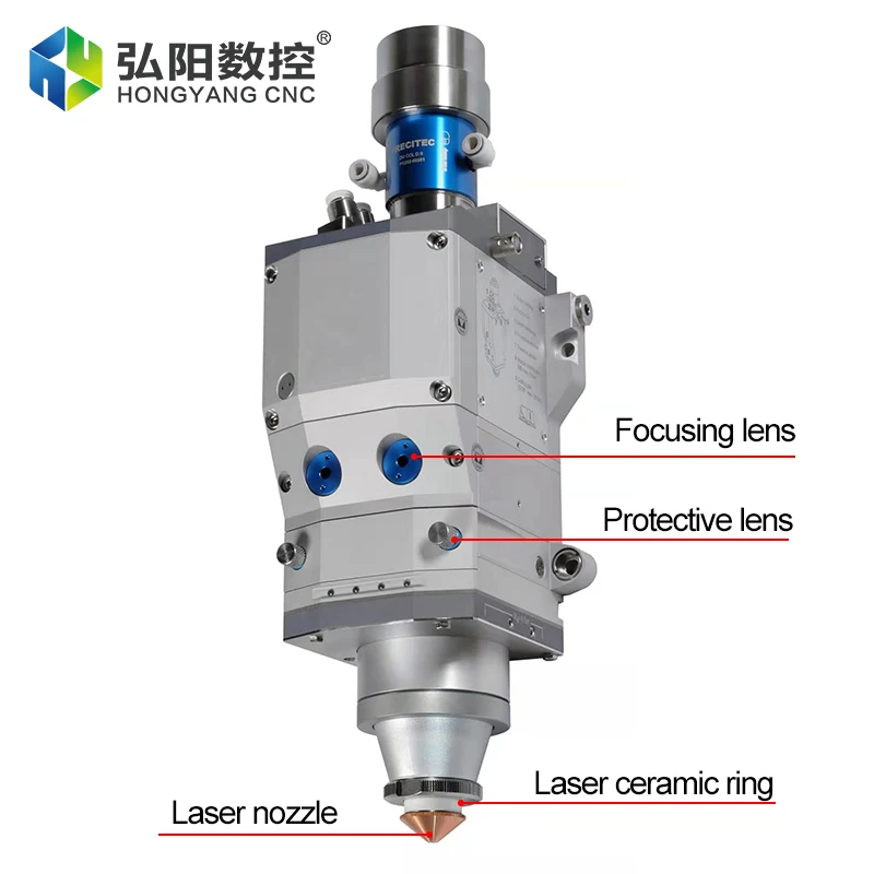 Laser Head Nozzle Double Layer Single Layer Diameter 32 Mm Diameter 0.8-5.0 Mm, Fiber Laser Metal Cutting Head For CNC Machine