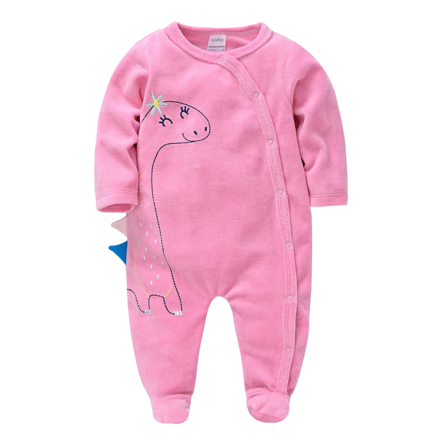 2024 Toddler Baby Girls Rompers Winter Long Sleeve Kids Clothes 0-12M Spring Velvet Newborn Boys Pajamas Roupas De Bebe