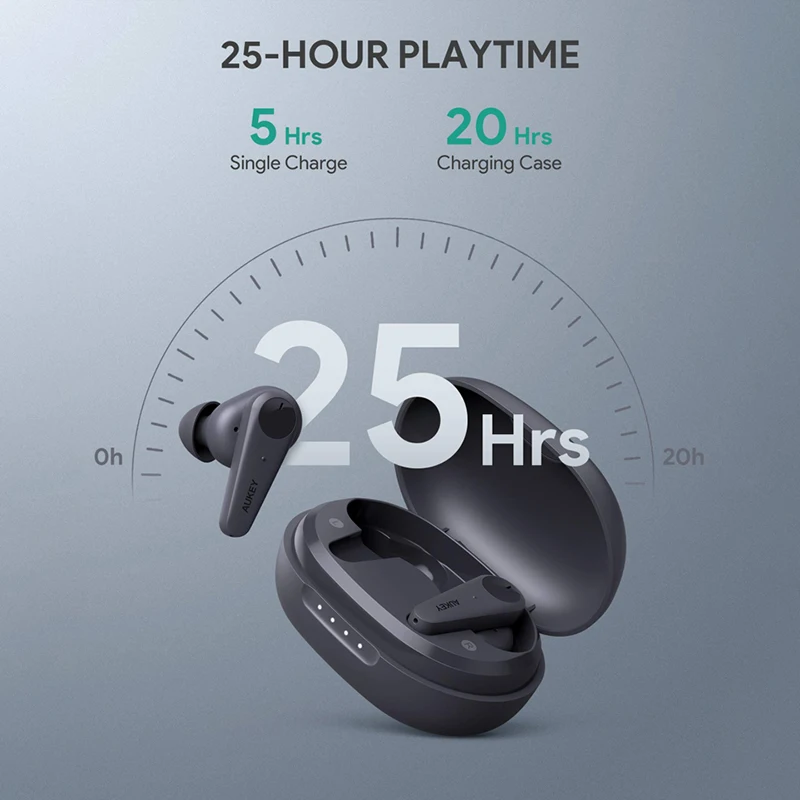 Aipower Oortelefoon N7 Tws Draadloze Hoofdtelefoon Bluetooth5.0 Oordopjes Bass Ruisonderdrukking Headset Met Dual Micophone Touch Control
