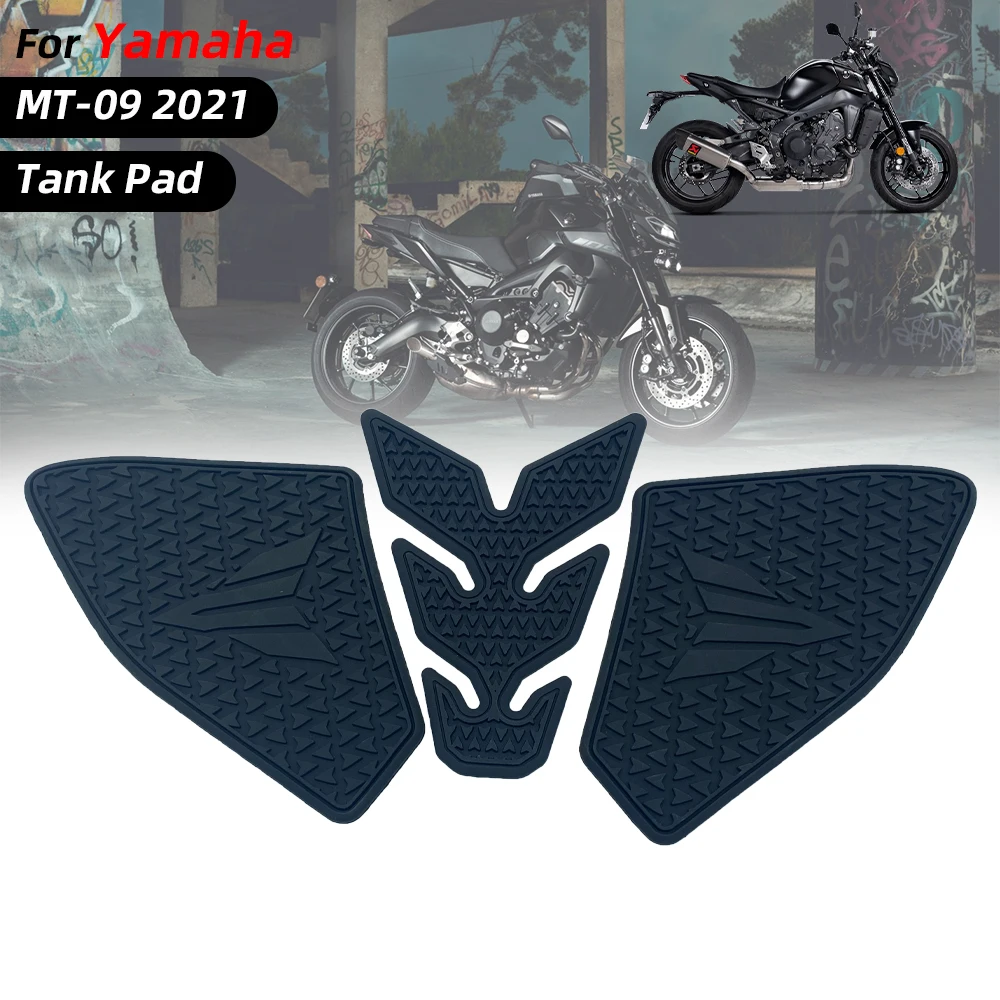 

REALZION Motorcycle Non-slip Waterproof Side Fuel Tank Pads Protector Rubber Stickers Decal Gas For Yamaha MT-09 MT 09 MT09 2021