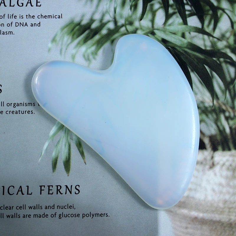 Opalite Massage Gua Sha Tool Face Care Body Eye Crystal Mineral Stone Massager Health Skin Beauty Lifting And Firming Detox