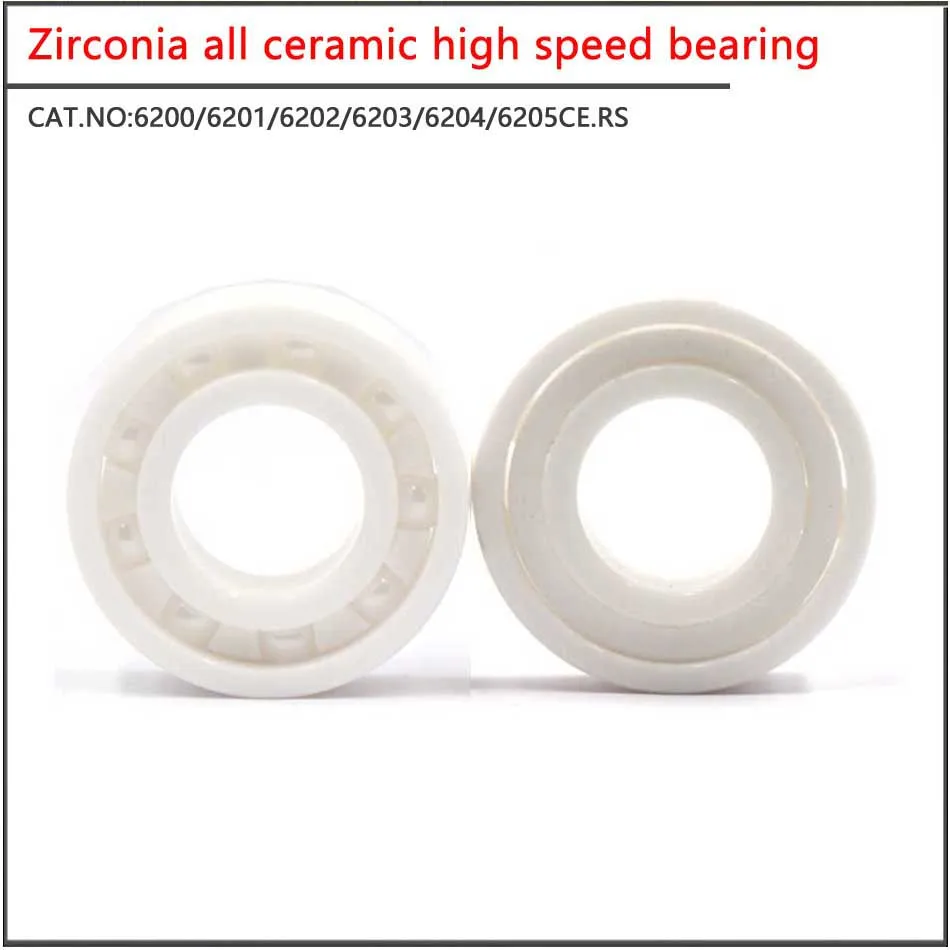 6200 6201 6202 6203 6204 6205 6206CE RS Double sealed zirconia all ceramic high speed bearing ，Open high speed ceramic bearing