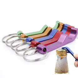 5 Colors Beer Bottle Opener Key Ring Chain Practical Portable Keychain Metal Beer Lid Opener Tool Home Kitchen Tools Accessories