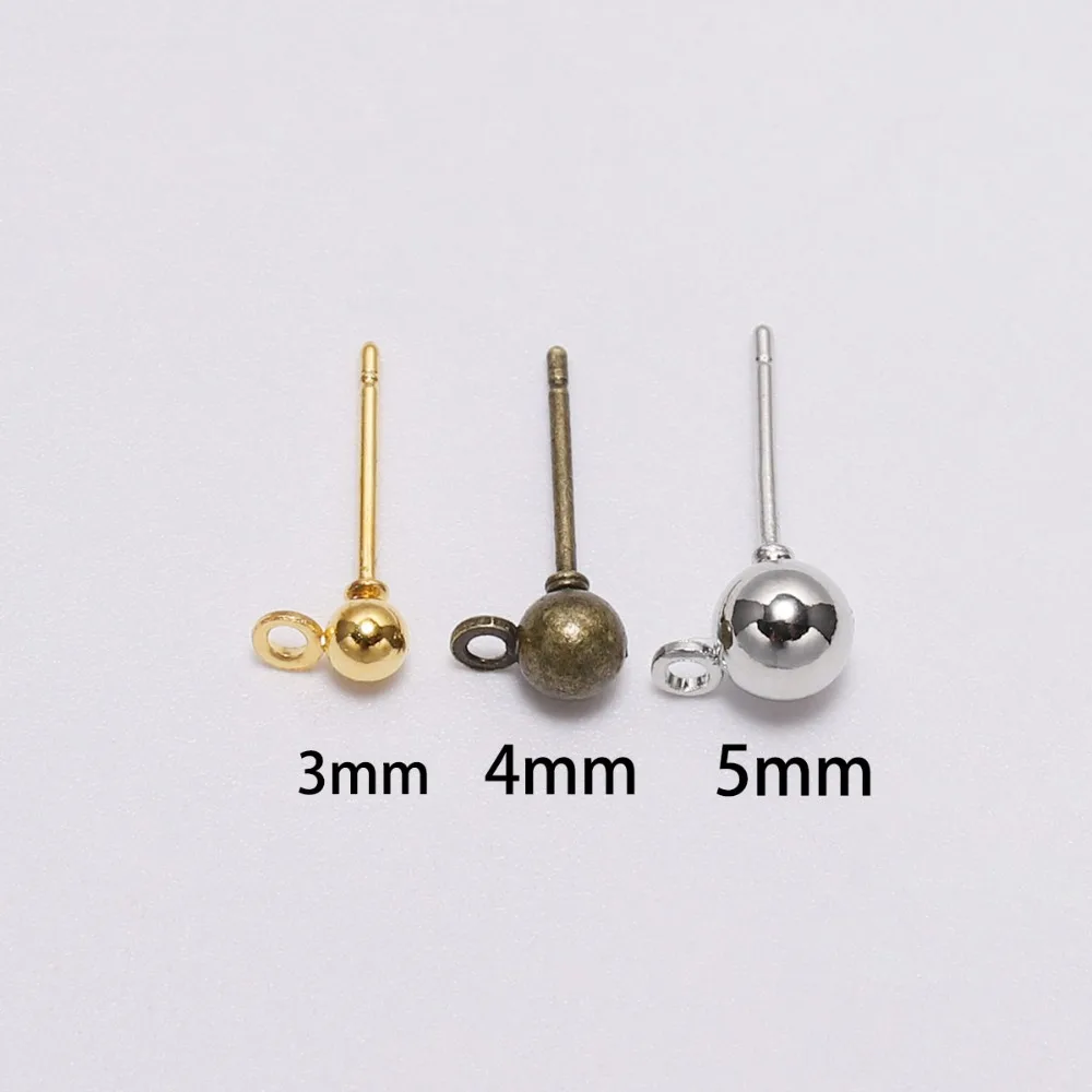 20-50 teile/los 3/4/5/6mm Pin Erkenntnisse Stud Ohrring Grundlegende Pins Stopper Stecker für DIY Schmuck Machen Zubehör Liefert