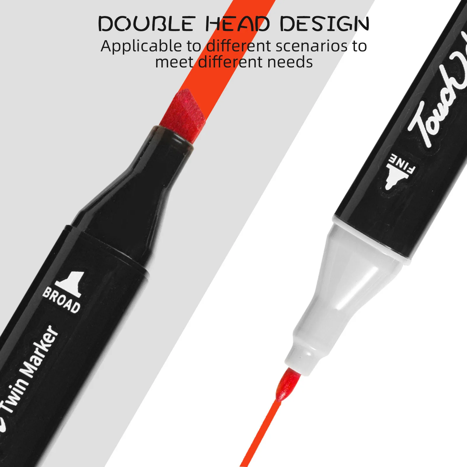 36/40/60/80 ألوان النفط القائم على مزدوجة الرأس الملونة علامات مجموعة 3 أقلام حبر هلام ملونة للأطفال الكبار الكتابة الرسم العبث