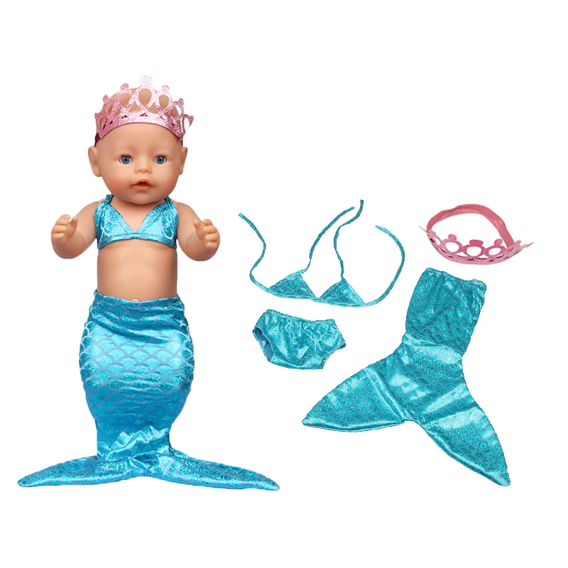 18inch 43cm Baby New Born Doll Clothes Accessories Make Up Mermaid Clothes Suit For Baby Kid Birthday&Festival Gift Panties