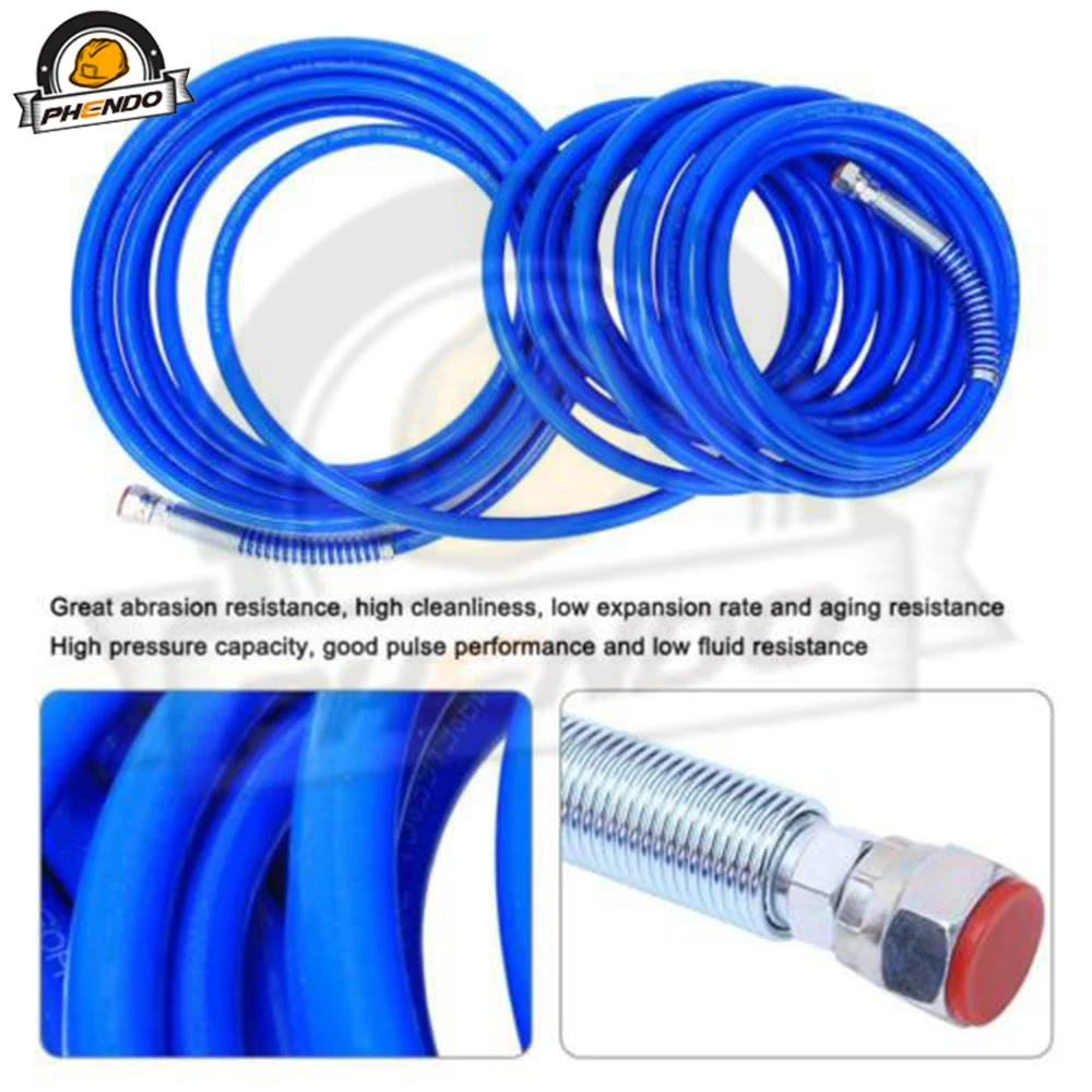 PHENDO High Pressure Pipe 2/10/15/20m Airless Hose sprayer Airless Paint Hose For GRC WAGNER TITAN Sprayer Gun Sprayer Water