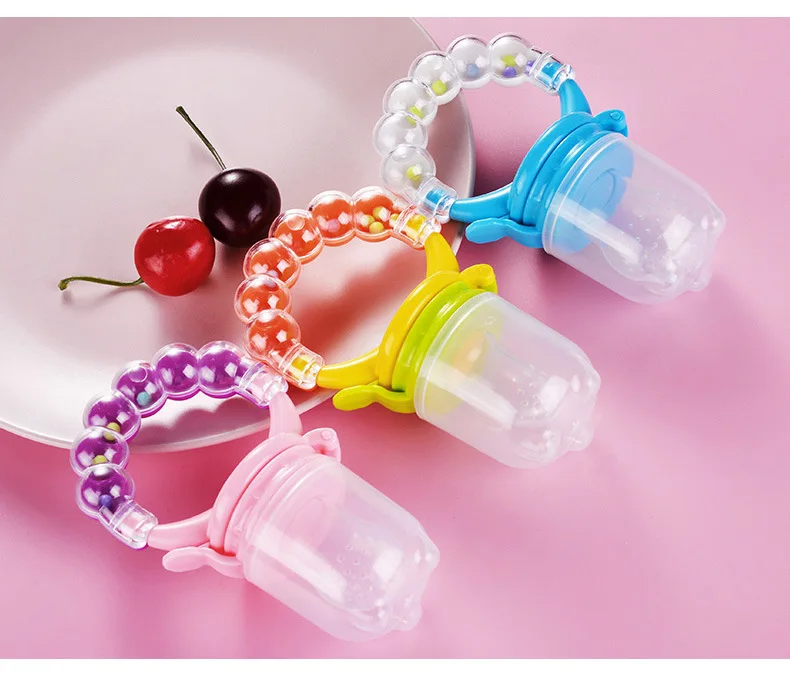 Baby-Fütterungslöffel für nahrhafte Früchte und Gemüse, Beißring, Kauspielzeug, Baby-Fütterungslöffel, Schnullerflasche – Detail 1