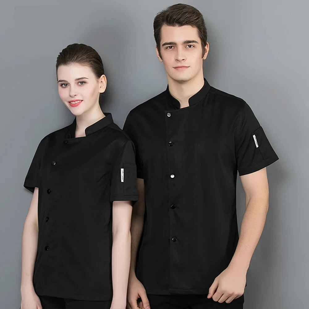 Chef Uniform Sommer Kurzarm Atmungsaktive Mesh Unisex Chef Shirt Männer Frauen Küchenchef Jacke Küche Sushi Uniform Arbeit Kleidung