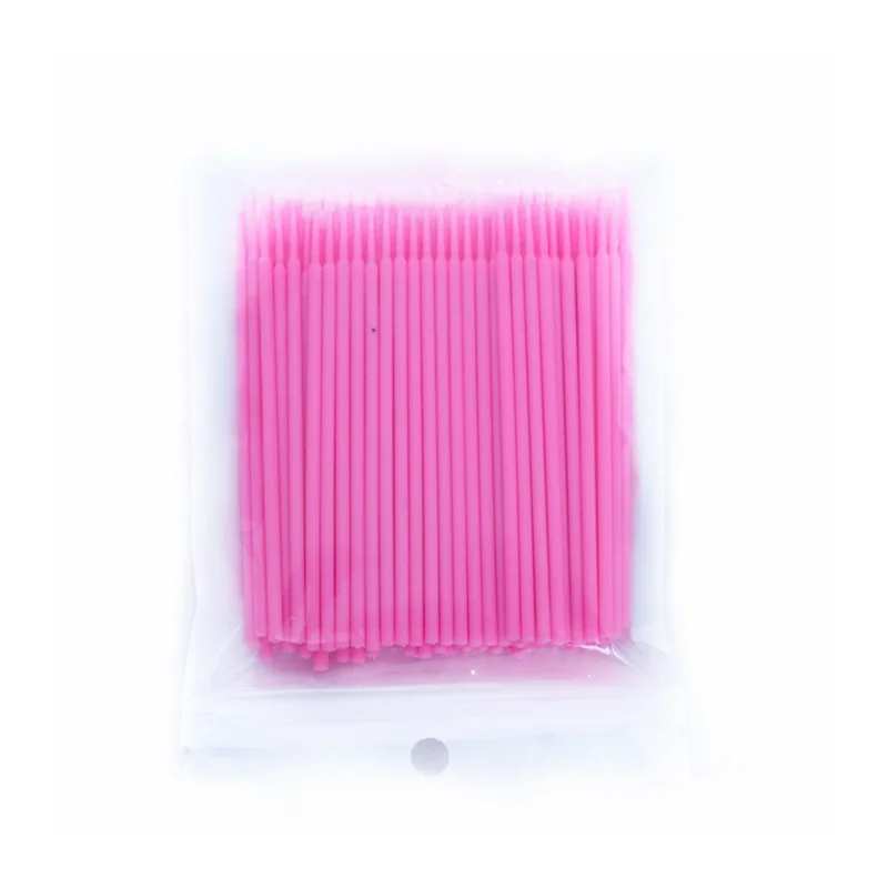 Disposable 100pcs/pack Colorful Cotton Swabs For Eyelash Grafting Cleaning Rods Lashes Planting Assist Tool Quick Remove Eyelash