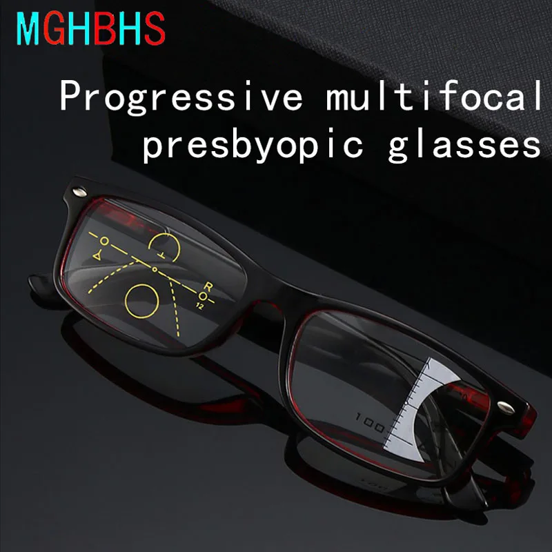 

Progressive multifocal reading glasses men and women universal blue light radiation-proof reading glasses both near and far