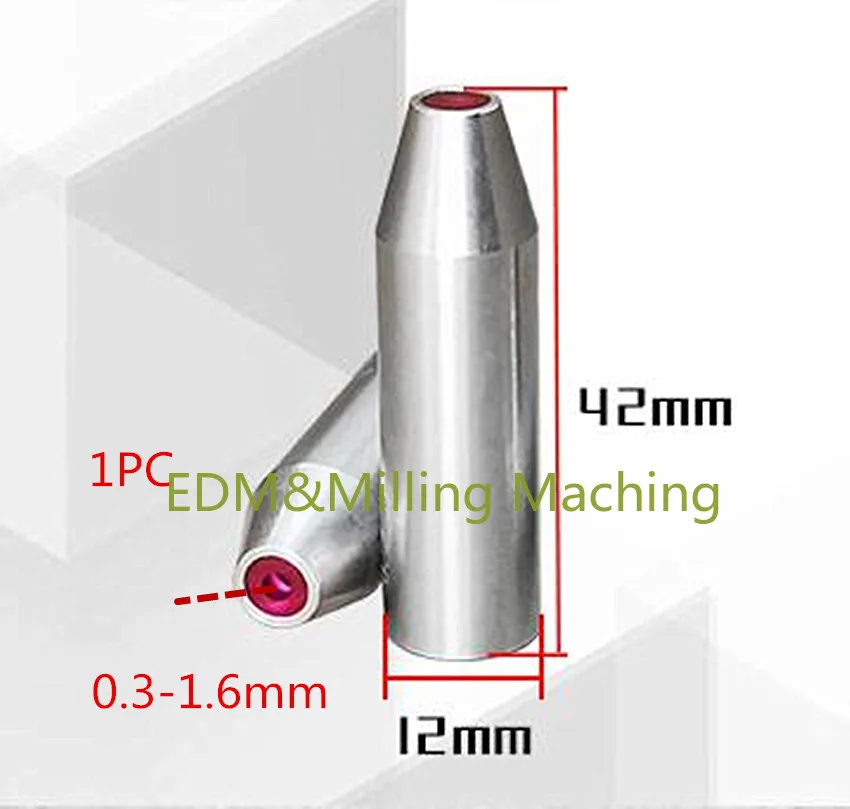 

EDM Machine Ruby Ceramic Guide 12X42mm C140D 0.3-1.6mm Guide Tube For Drill Guide For Drilling EDM Machine