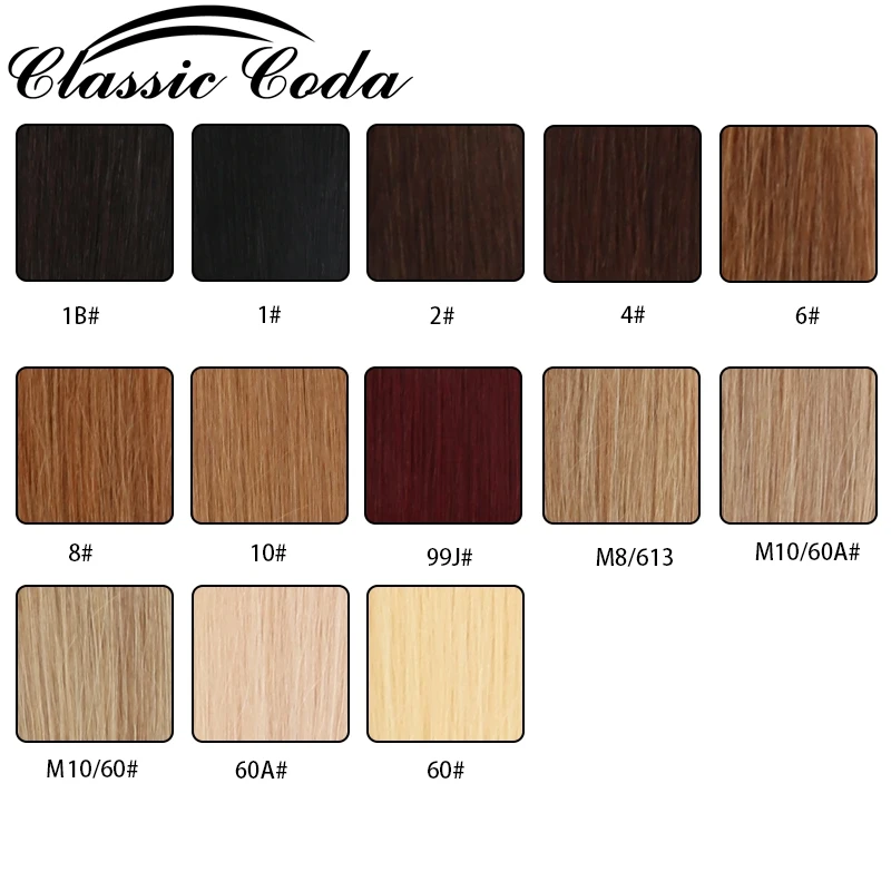 Extensions de cheveux Remy – Classic Coda, Extensions de cheveux, entièrement alignées, Micro perles Nano Tip, 50g, 20 pouces, 1g/brin