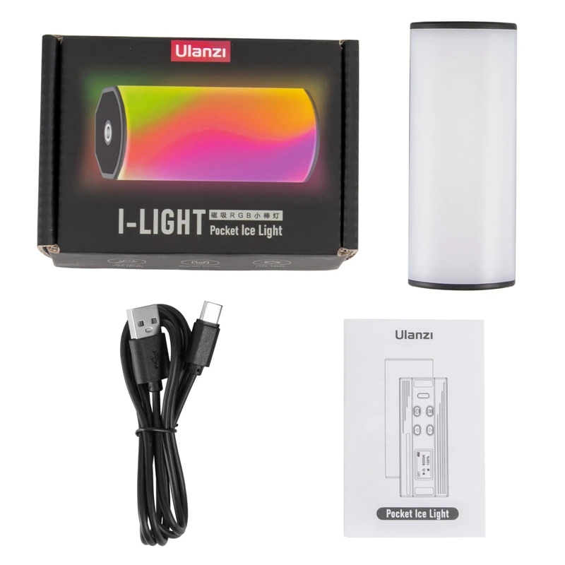 Ulanzi i-Light VL119 RGB-Handlichtstab, LED-RGB-Stick, 2500–9000 K, Fotografie-Beleuchtung, magnetische Röhrenleuchte für Video-Vlog
