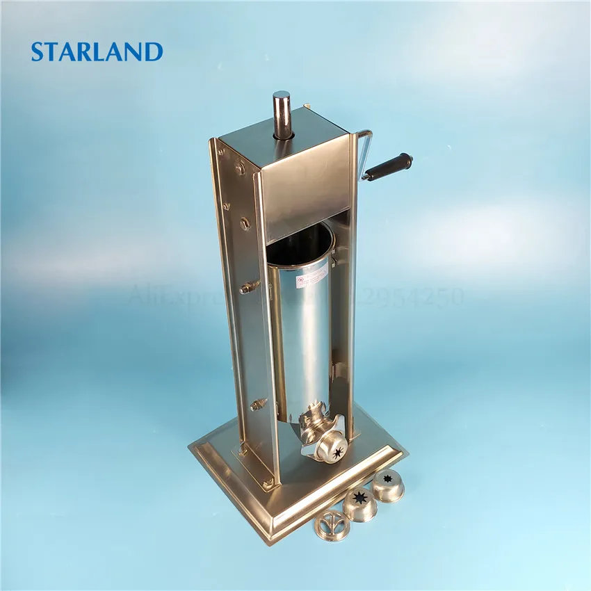 Fabricante de Churros español de 3L, embutidor de salchichas de acero inoxidable, máquina extrusora de Churros, fabricante de Donuts españoles, relleno Manual de salchichas