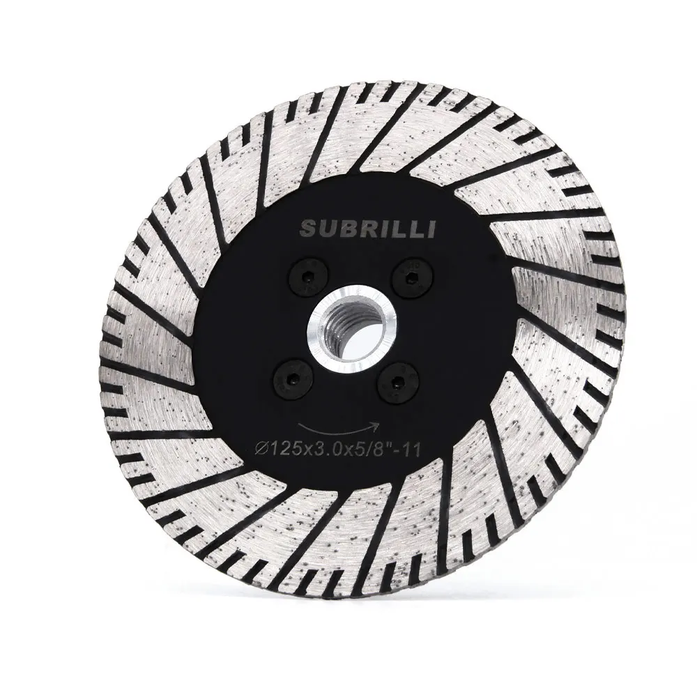 5 Inch Diamond Dual Cutting Wheel Multi-Purpose 125mm Grinding Disc Diamond Saw Blade For Granite Concrete Marble M14 & 5/8-11