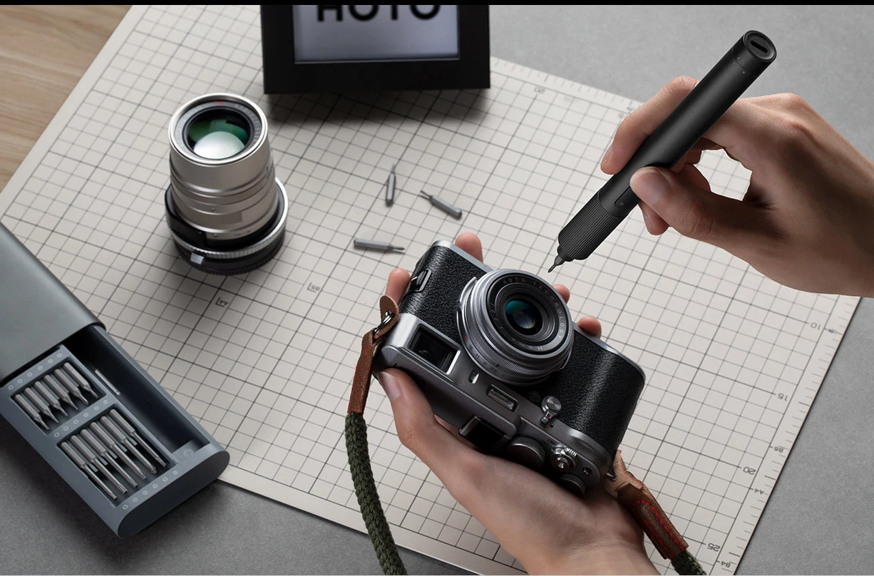 Xiaomi Mijia Elektrischer Präzisions-Schraubendreher, magnetisches Schraubendreher-Set, 2 Gänge Drehmoment, 400+ Schraube S2 Stahl Präzisionsbit – Detail 7