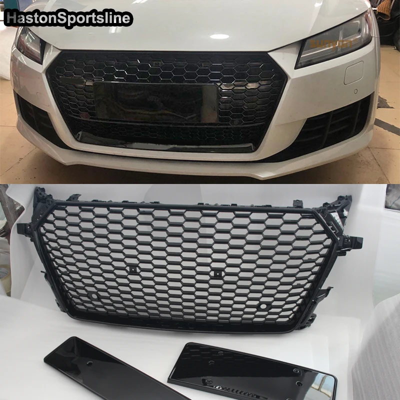 

TT Black Quattr Style Front Sport Honeycomb Hood Grill for Audi TT TTS Sline 2015-2020 Car Styling Accessories