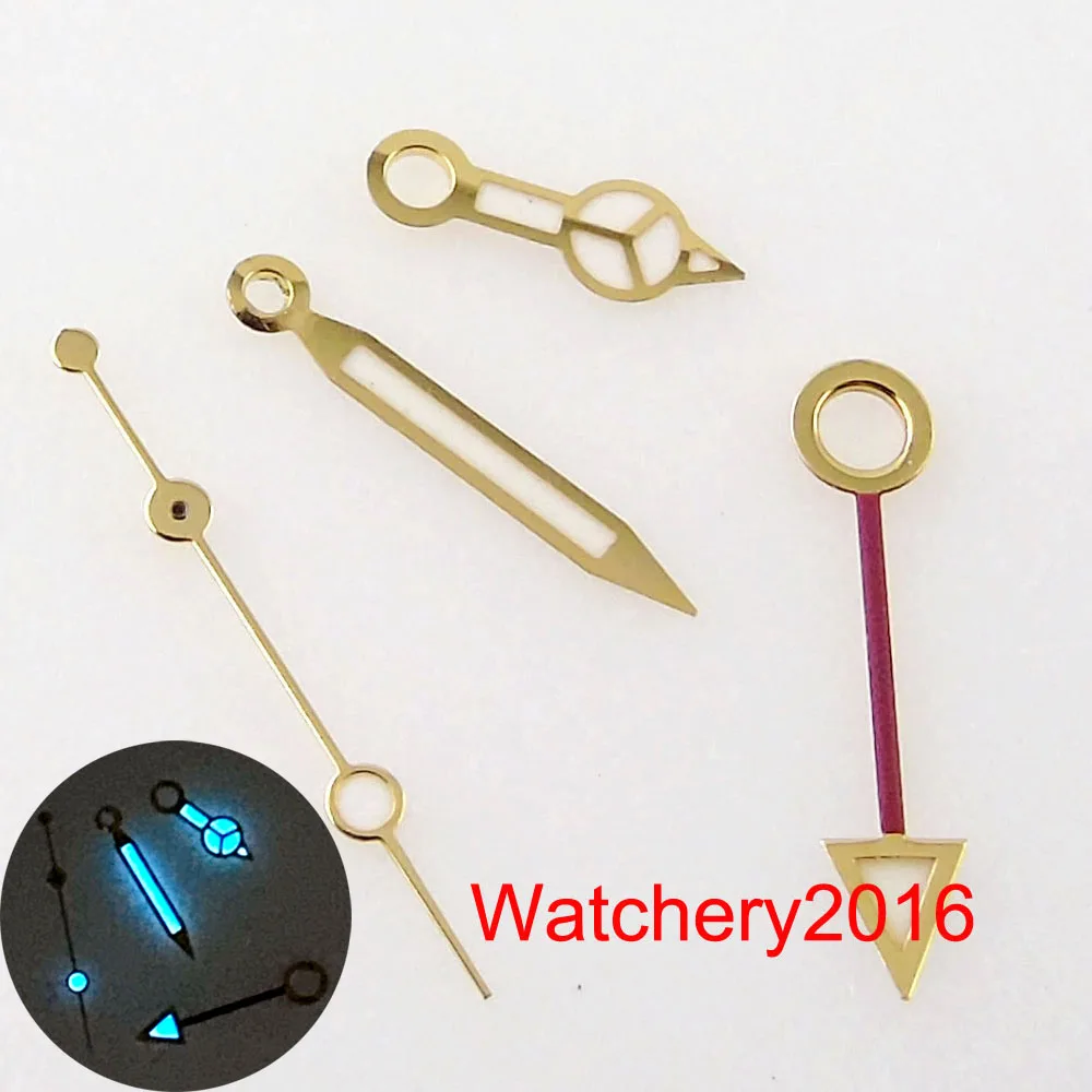 

GMT Watch Hand Gold Edge Needles Blue Luminous fit NH34 MINGZHU 3804 MIYOTA 8215 821A DG MINGZHU 2813 Automatic Movement Watch