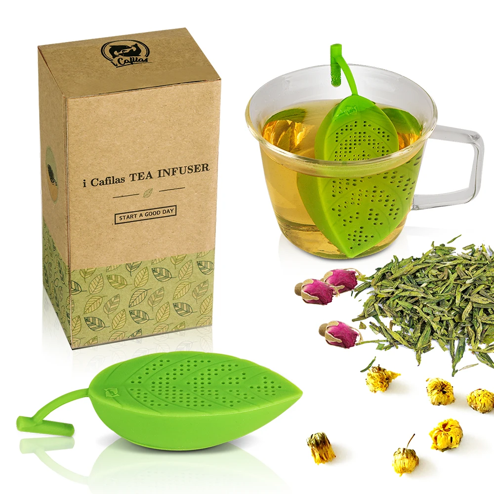 

Tea Infuser Locking Spice Strainer Mesh Infuser Tea Filter Strainers Kitchen Tools Leaf shape