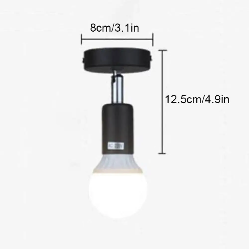 Loft Minimalist E27 Track Light Universal Connector Direction Adjusted Rail Spotlights Ceiling Mounted Track Lighting Fixture