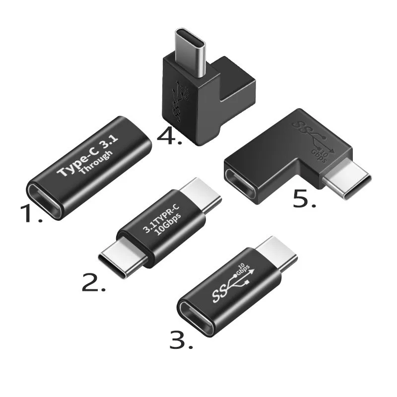 Right Angle USB 3.1 Type C Male to Female USB-C Converter Adapter for Smart Phone for Samsung