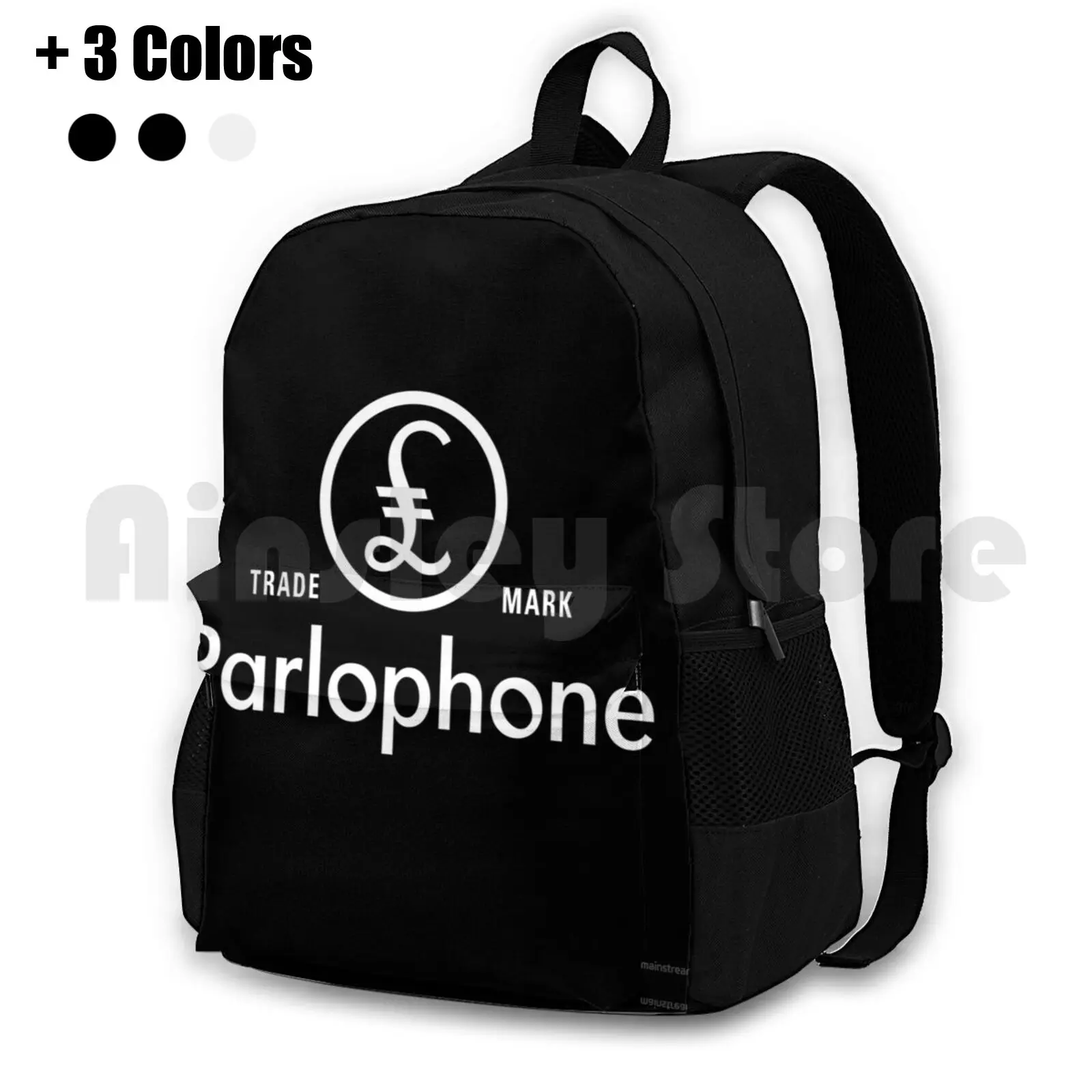 Parlophone Outdoor Hiking Backpack Waterproof Camping Travel Parlophone Vintage Vinyl Record Music Stereo Turntable Band Psych