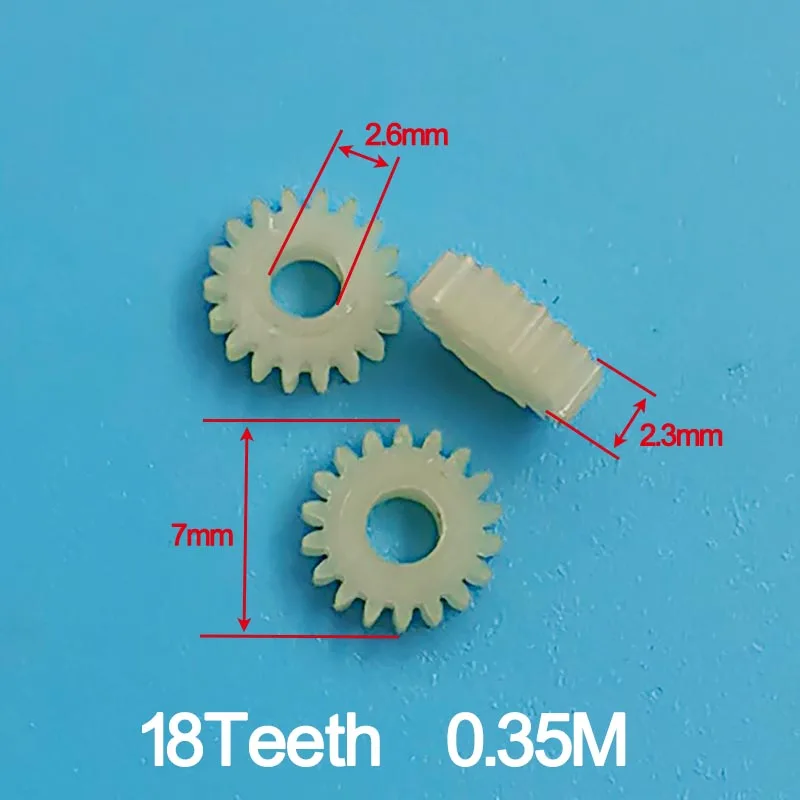 182.5B 0.35M Small Pinions 18 Tooth 7mm Diameter Loose Fitting with 2.5mm Shaft Smart Toy Gear 18T