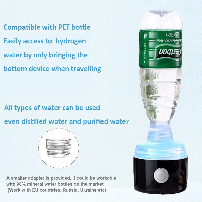 DrVoda-botella ionizadora de agua SPE Quantum H2, Nano, generador de hidrógeno de alta calidad, 3300ppb, máquina de respiración