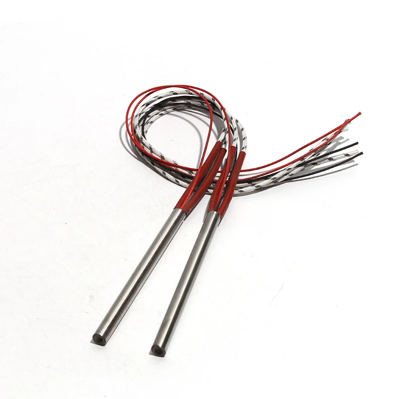 2pcs Cartridge Heater 304SS 8x320/340/345/350/360mm Heating Element AC220V/110V/380V 800W-900W with Type K Thermocouple