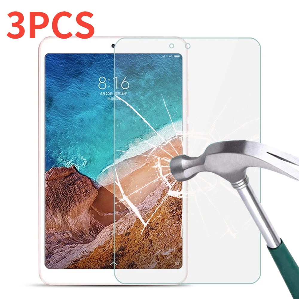 Protecteur d'écran 9H, 3 pièces, en verre trempé pour tablette Xiaomi Mi Pad 4, 8.0 pouces