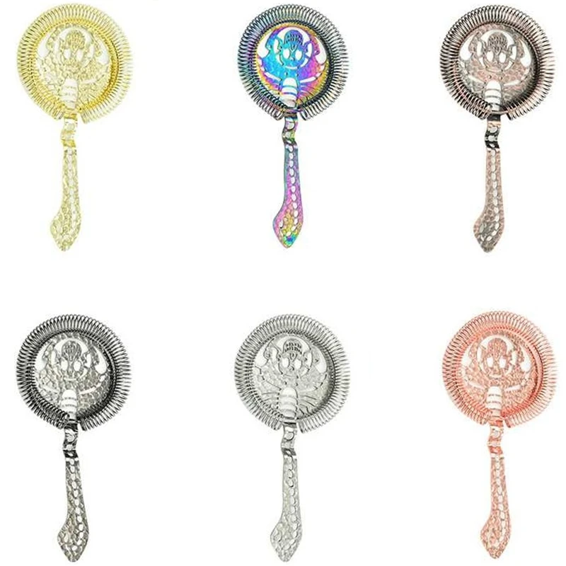 العقرب الجمجمة بار مصفاة تنبت كوكتيل مصفاة الفولاذ المقاوم للصدأ ديلوكس مصفاة أدوات البار