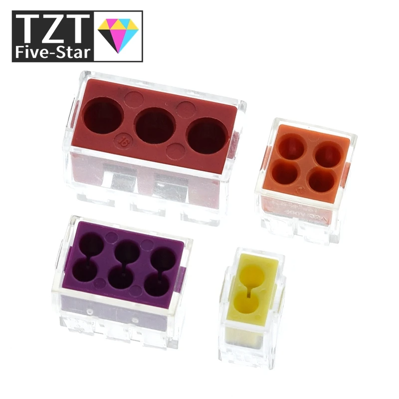 10/30 Stück PCT-102 PCT-103 PCT-104 PCT-106 TZT Universeller Kompakter Kabelverbinder Leiterblock mit Hebel – Detail 1
