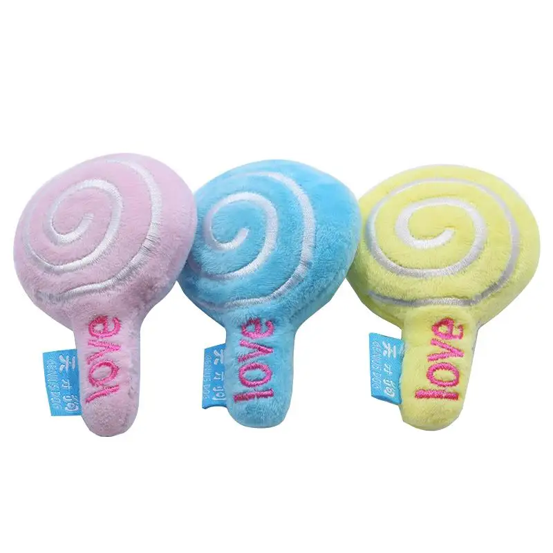 1pcs Fun Dog Squeaky Toy Cute Feeding Bottle Lollipop Ice Cream Shaped Dog Toy Puppy Chew Teething Toy Dog Accessories