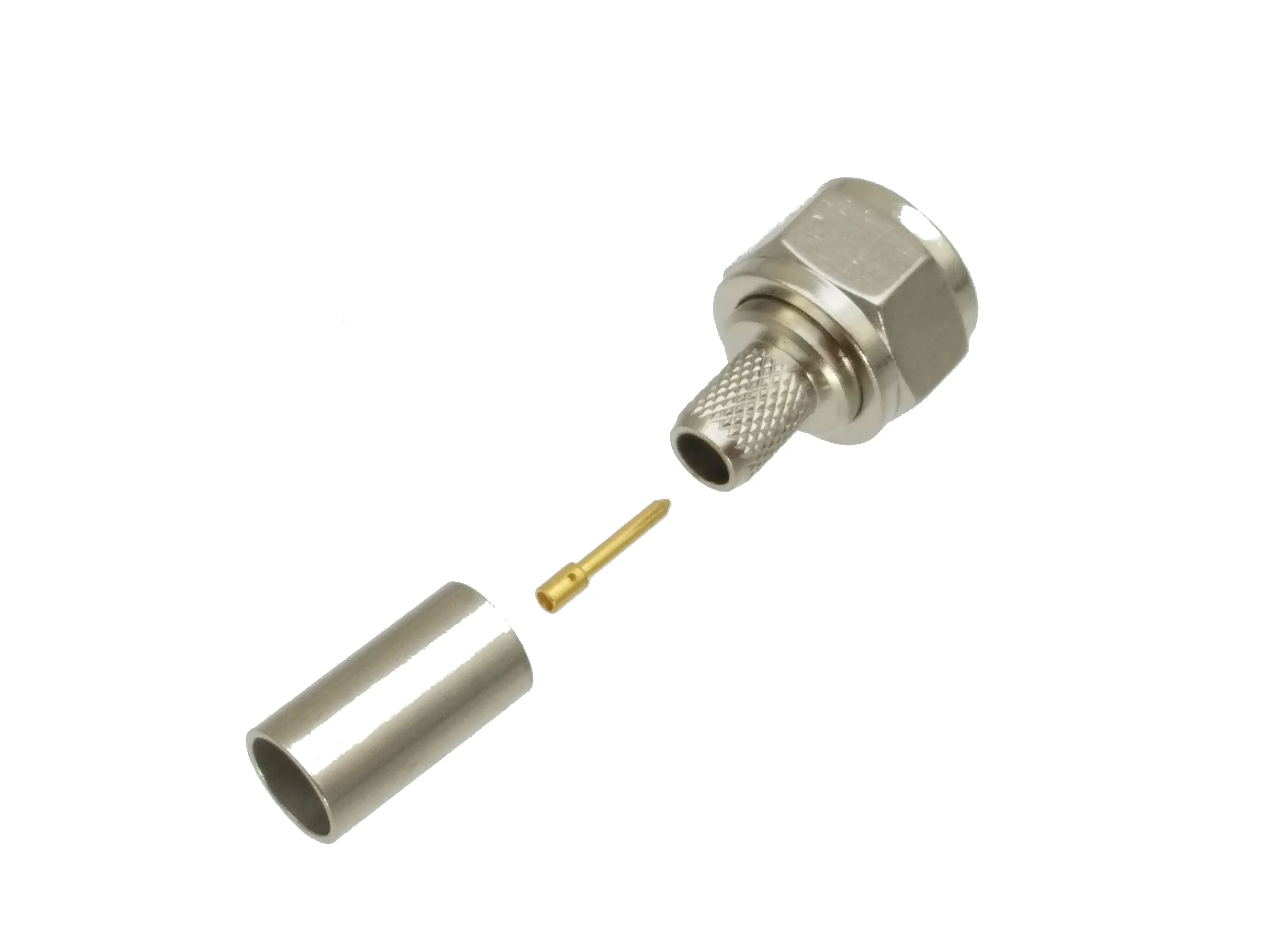 F TV male plug straight crimp RG58 LMR195 RG142 RG400 Cable RF Coaxial connector Wire Terminals 50ohm