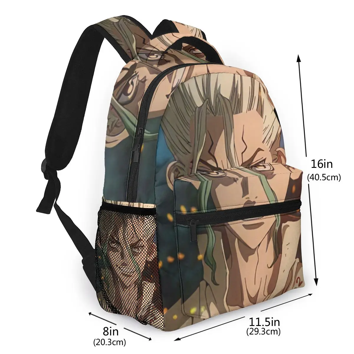 Dr Stone - Senku Graffiti Backpack for Girls Boys Travel RucksackBackpacks for Teenage school bag