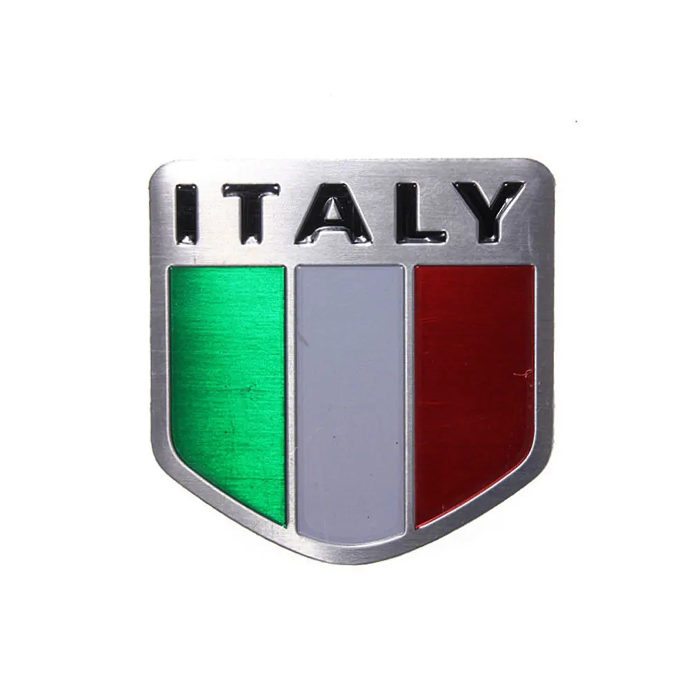 1 Pcs 3D Aluminum Alloy Italy Germany France Russia Australia England United States Map National Flag Car Sticker Car Styling