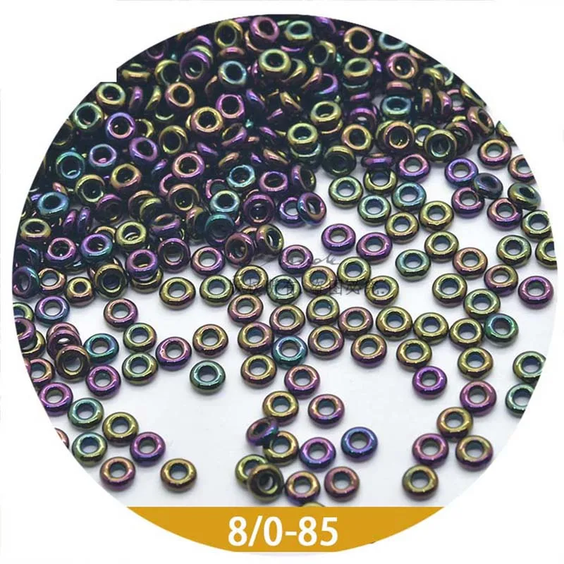 Japan Imported TOHO Multicolor Glass Beads Handmade DIY Material 8/0 Round Beads 3mm Metal Series 5g Loose Beads for Needlework