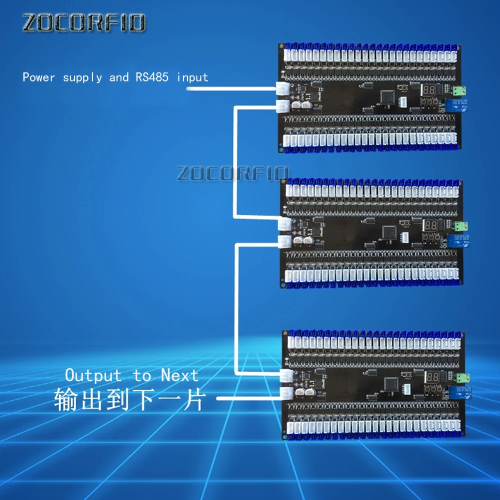 Placa do controlador do armário do armazenamento, fechamento eletrônico do armário, protocolo de relação, o mais novo, 12V, 24V, RS485