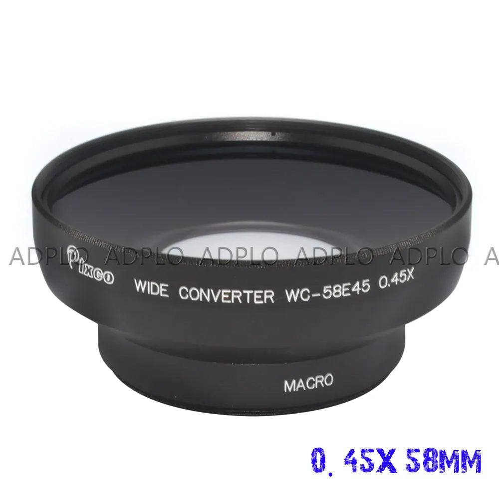 Pixco 58MM 0.45X thread lens Super Macro Wide Angle Lens For canon nikon sony PENTAX olympus DSLR DV SLR Camera