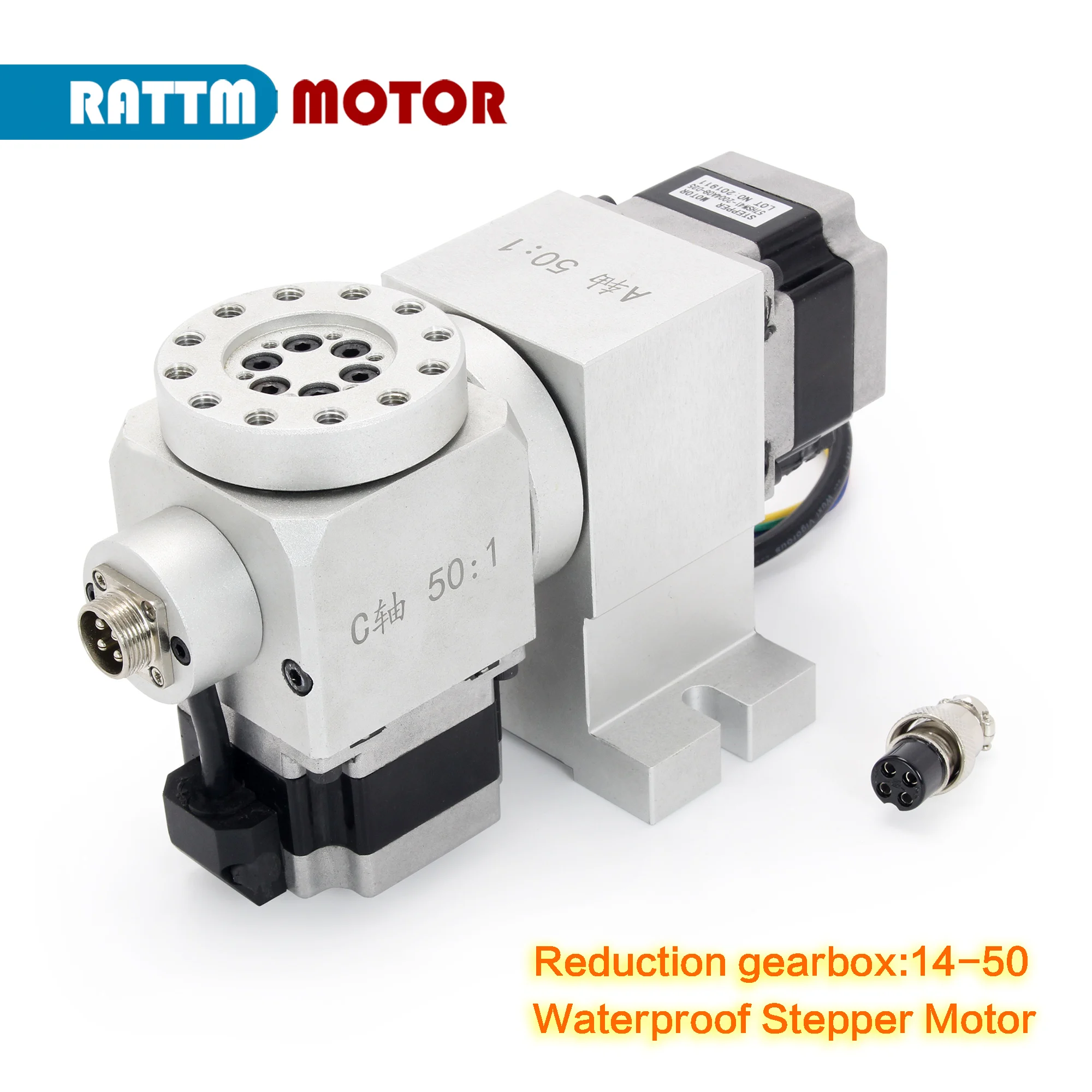 【New Updated】CNC 4th Fourth 5th Fifth A B Rotary axis Harmonic drive reducer dividing head Speed ratio 50:1