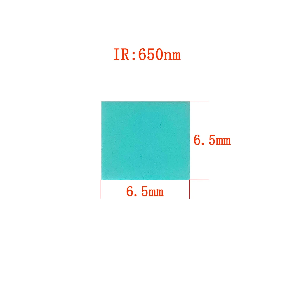 PU`Aimetis Size 6.5mm*6.5mm Thickness 0.5mm 650nm IR Filter Cut Off Infared Wavelength IR filter for lens IR filter