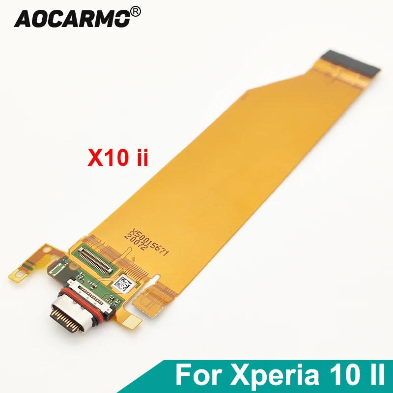 Aocarmo For Sony Xperia 10 II X10ii XQ-AU51 XQ-AU52 SO-41A SOV43 Type-C USB Charger Charging Port Dock Connector Flex Cable